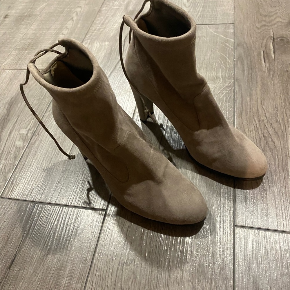 Stuart Weitzman Glove Tie-Back Ankle Bootie